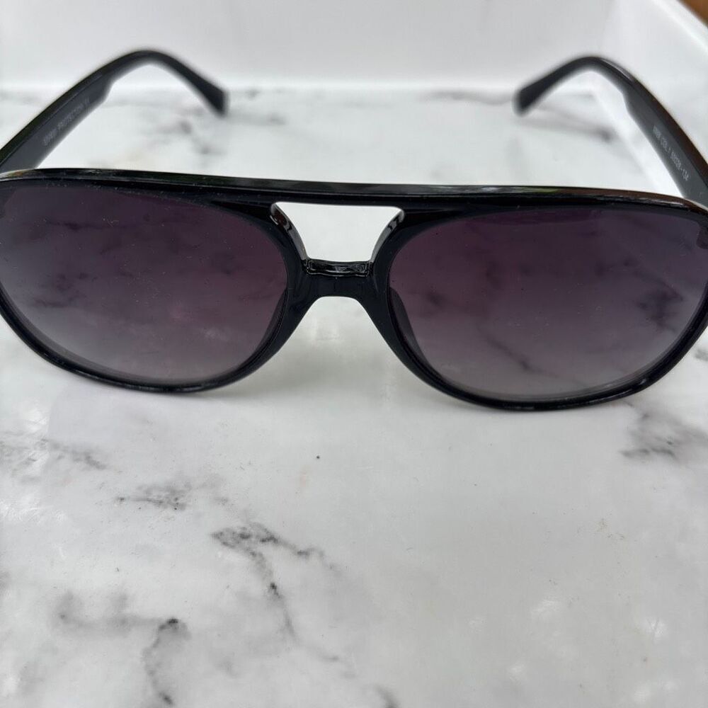 Unisex Gloss Black Gradient Lenses 9988 COL. 1 Sunglasses